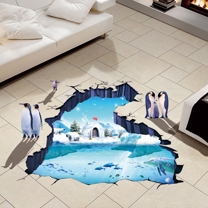 Reliza Wall Sticker Snow N Pinguin Stiker Dinding LDR