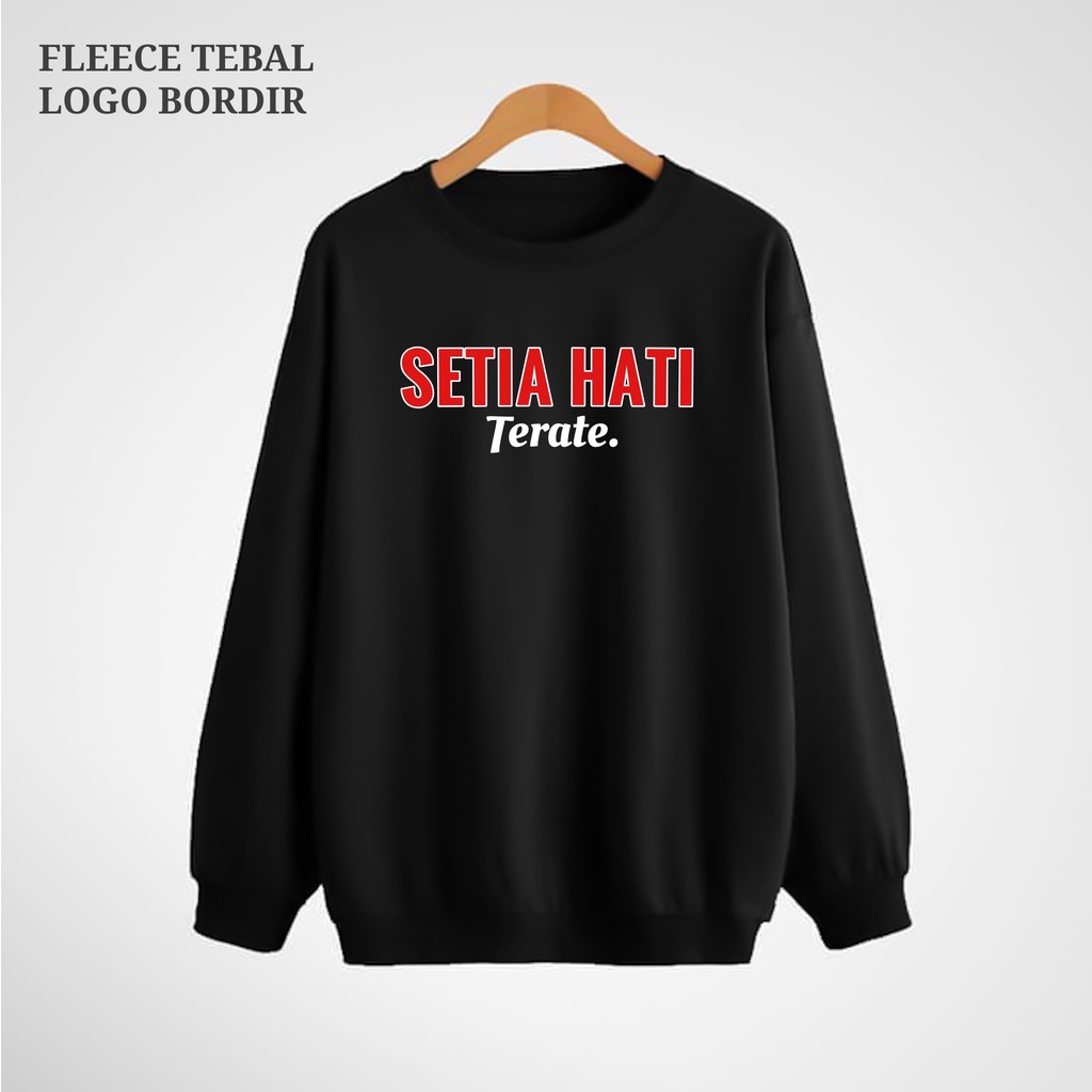 Jaket Sweater Hoodie Psht Terate Bordir Distro Terbaru Murah Crewneck Hodie Setia Hati Simpel XL Premium