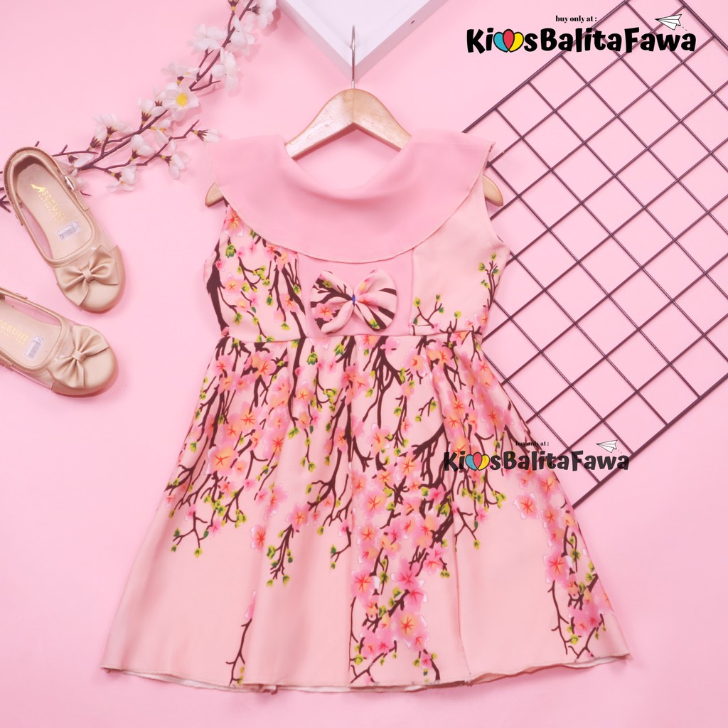 Dress Cantika uk 4-5 Tahun / Dres Yukensi Harian Baju Anak Perempuan Gaun Pesta Balita Cewek Import