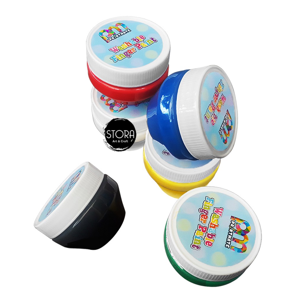 Washable Finger Paint Set Cat Jari Anak Sekolah 6 Warna Washable Finger Paint Set Cat Jari Anak Sekolah 6 Warna