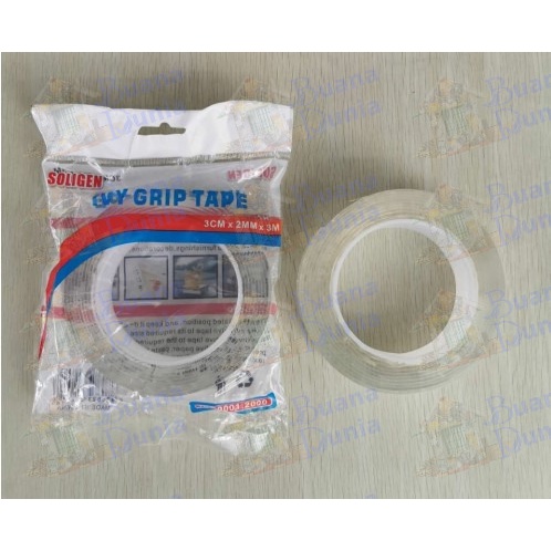 

Double Tape Transparent 3cm | Double Tape Bening 3m | Isolasi 3cm