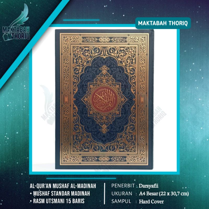 Alquran Mushaf Al Madinah Rasm Ustmani Standar Madinah ukuran A4 Besar