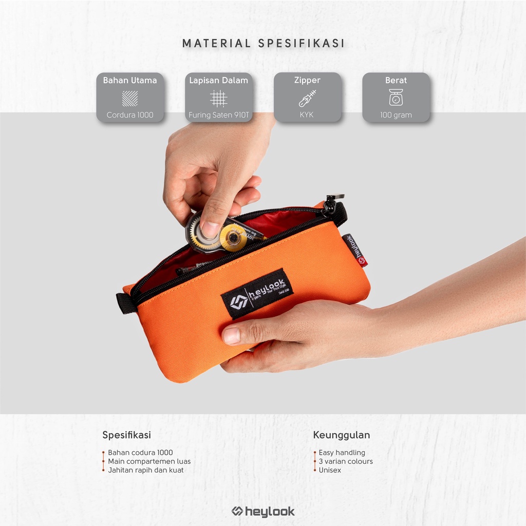 Pencil Case Kotak Tempat Wadah Pensil Joyko Handbag Style Tepak ATK Sekolah Kerja Kantor Kapasitas Besar Muat Banyak Model Simple Elegant Kekinian Premium H1