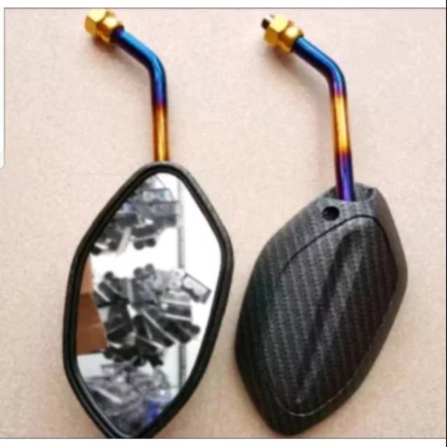 Spion carbon 2 tone spion karbon twotone beat scoopy 2tone pelangi