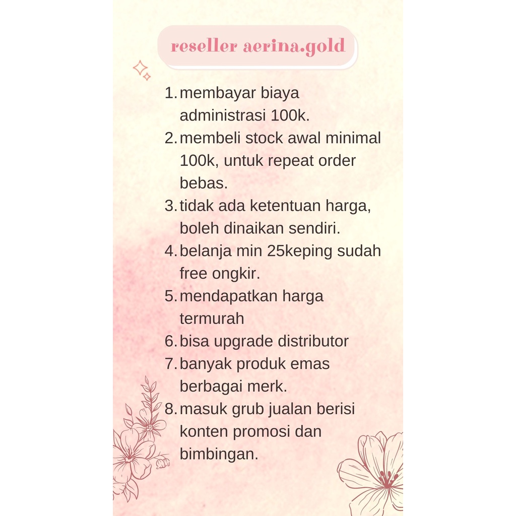 baby gold 0,005gr emas minigold bisa tukar antam-daftar reseller