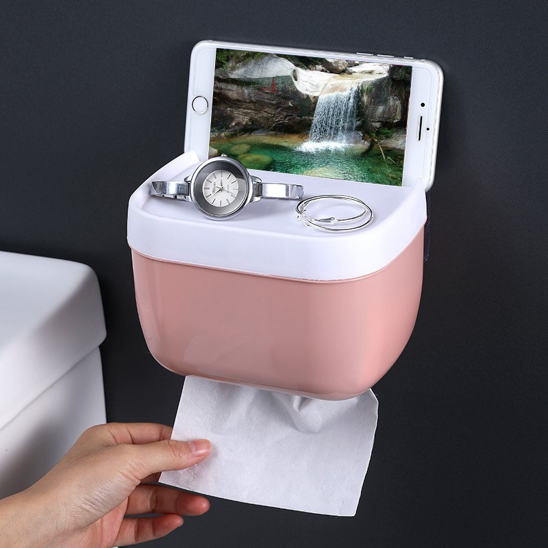 [CLASHOP]Tempat Tissue Toilet WC Dinding Roll Gulung Tempel Dinding