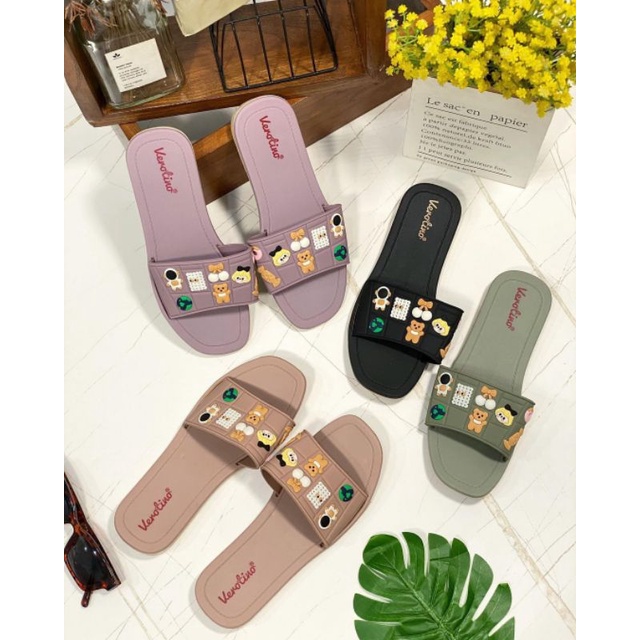 SANDAL SLOP/SANDAL WANITA/SANDAL LUCU/SANDAL KARET LENTUR