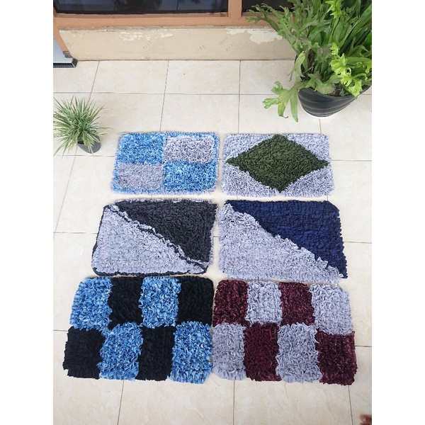 Keset jambul/Keset Kaki Perca/Keset Kain Kaos motif keren UKURAN 30×50