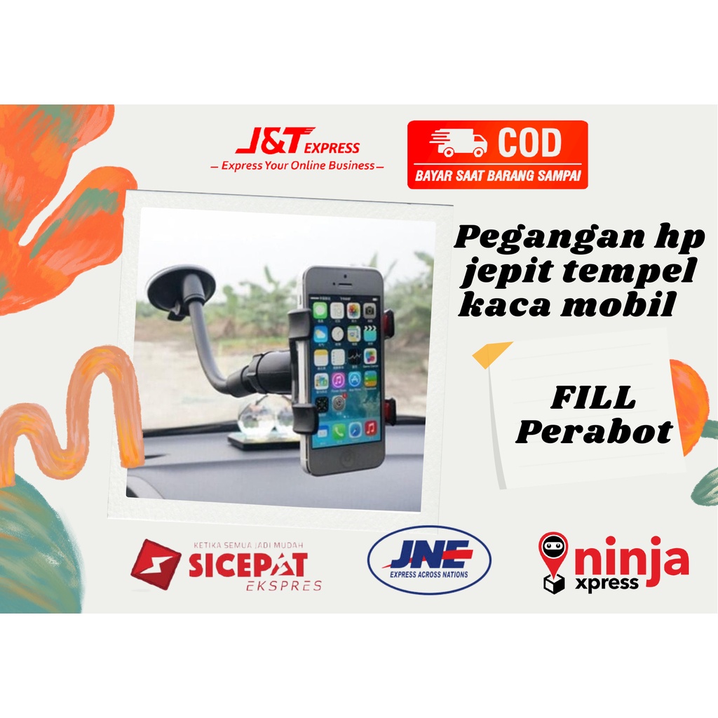 CAR HOLDER HP / PEGANGAN CAR HOLDER HP / HOLDER GPS MOBIL / PENJEPIT HP KACA MOBIL / DUDUKAN HP UNTU
