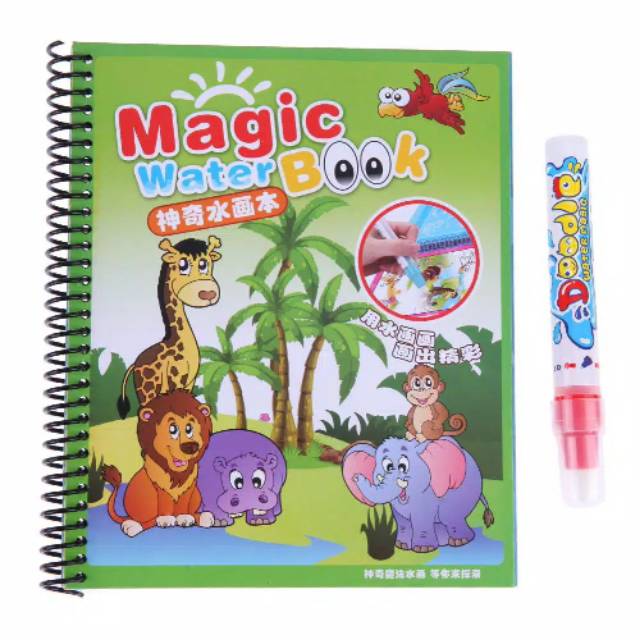 

MAINAN EDUKASI ANAK MAGIC WATER BOOK REUSABLE BUKU GAMBAR WARNA