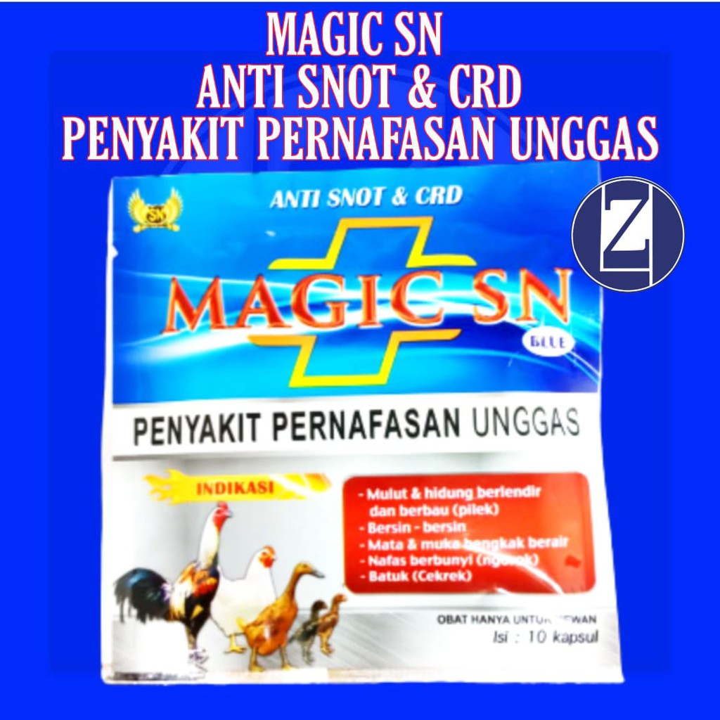 Obat Ayam Magic SN Blue || Obat Penyakit  Pernafasan  || Anti Snot dan CRD