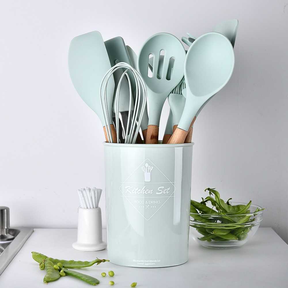 Set Alat Masak Dapur Spatula Silicon 9 PCS KT397