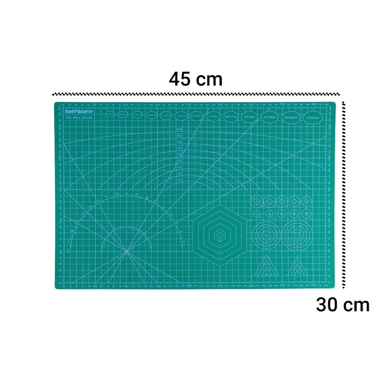 Taffware Work Cutting Mat Pad A3 45 x 30cm - Green