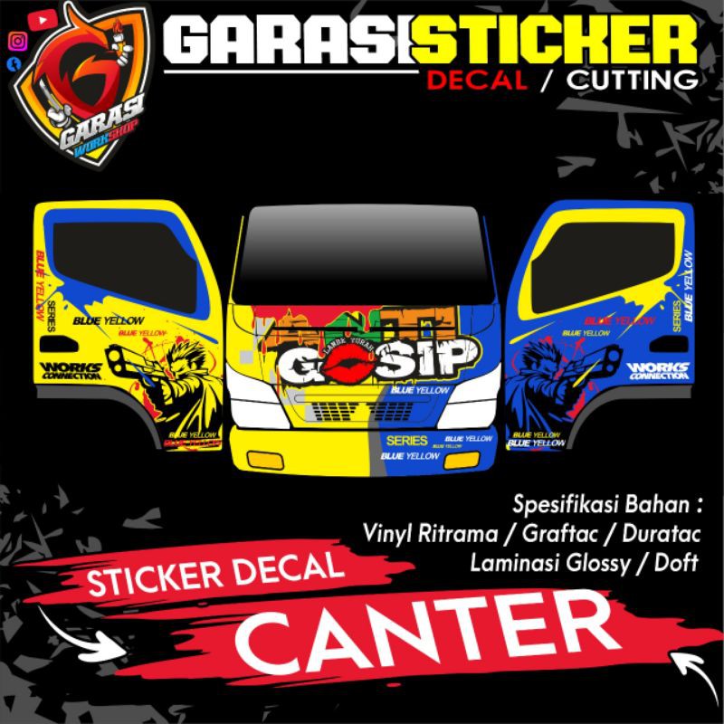 stiker decal kabin canter anti gosip
