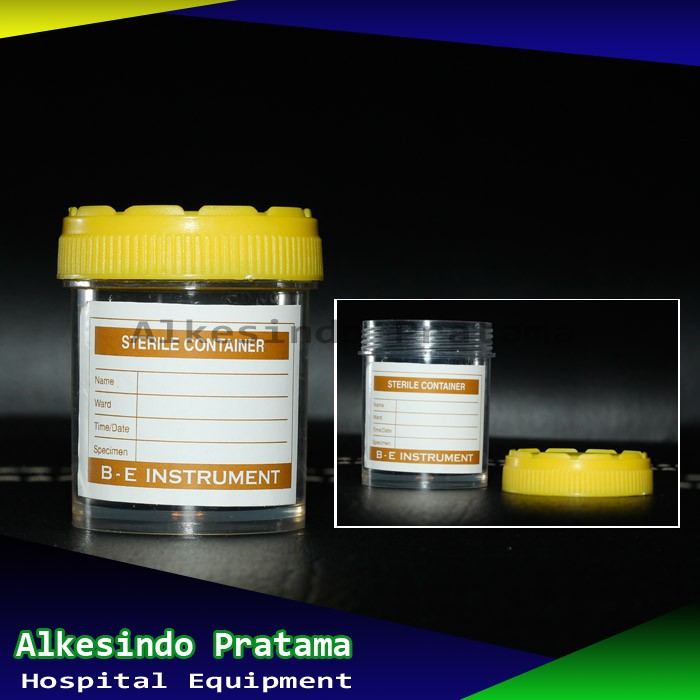 Pot Urine Sterile 60cc Tutup Kuning Isi 100 | Container 60 ml 60 cc