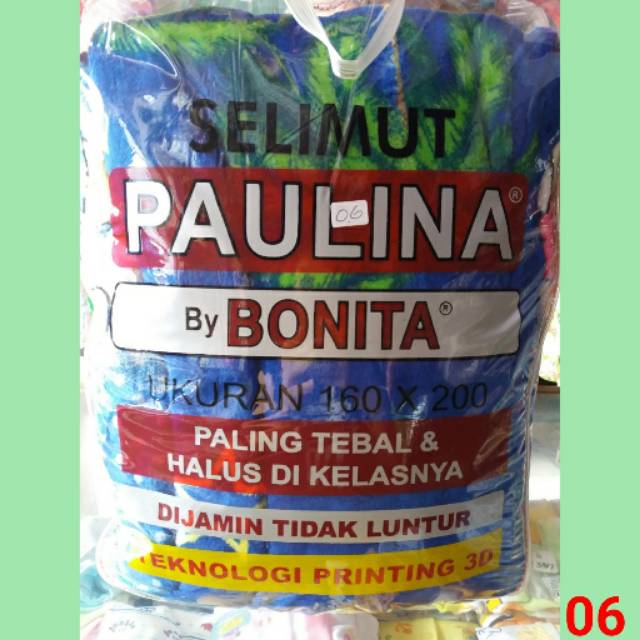 Selimut Karakter Paulina by Bonita