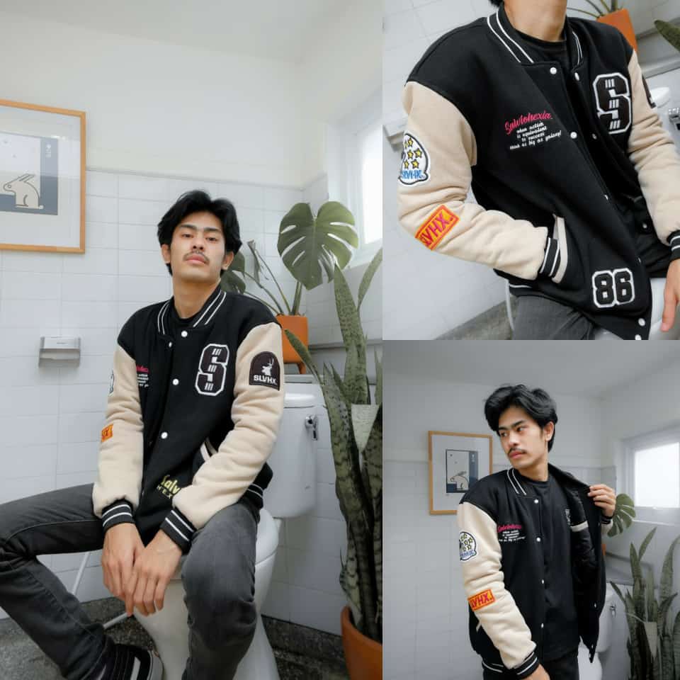VARSITY JAKET PRIA SALVIO HEXIA ORIGINAL