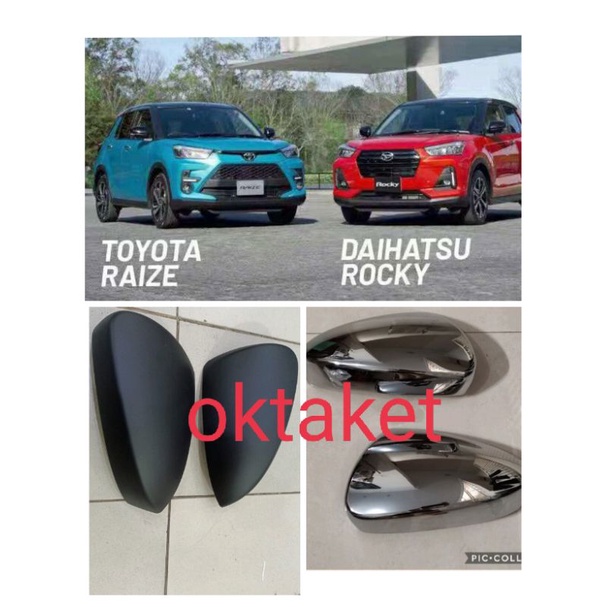 cover spion Toyota Raize Daihatsu Rocky hitam chrome