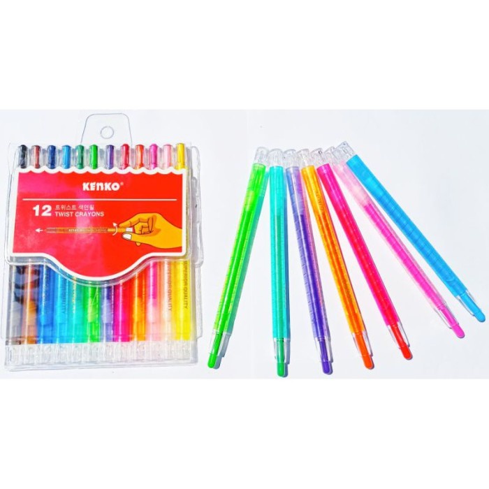 

Aman Sos Crayon Putar Kenko 12 Warna Panjang / Twist Crayon / Crayon Berkualitas