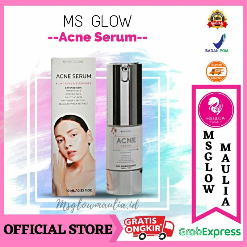 Ms Glow Acne Serum | Serum Acne | Serum Wajah Berjerawat | Acne Clearing Treatment Serum | Serum Amp