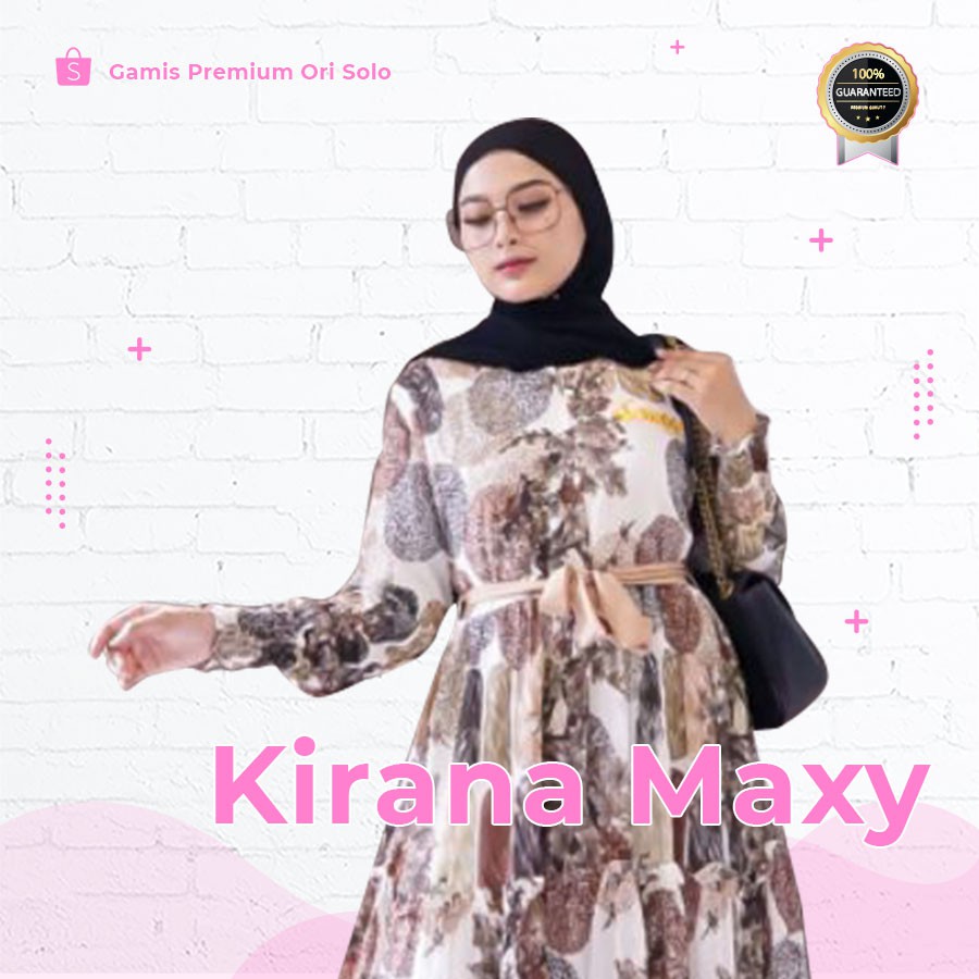 Kirana Maxy Gamis Wanita Kekinian Dress Muslim Wanita Premium Ori by Spassy