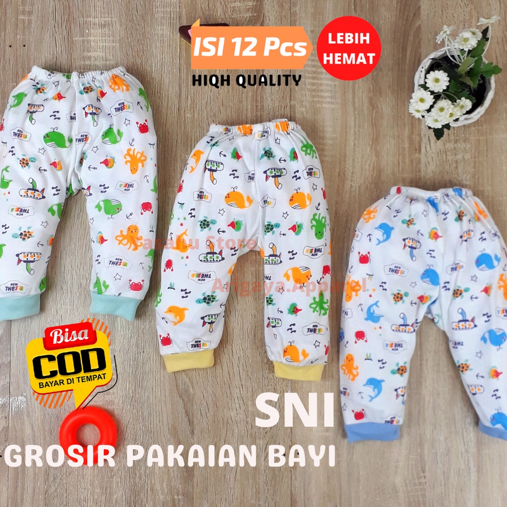 Isi 12 Pcs Celana Bayi Laki Laki Perempuan Newborn 0 3 6 12 Bulan 1 Tahun Baby Baru Lahir Celana Pan