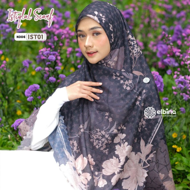 Istiqlal Scarf by Elbina Hijab/Jilbab Segi Empat Motif/ Khimar Printing