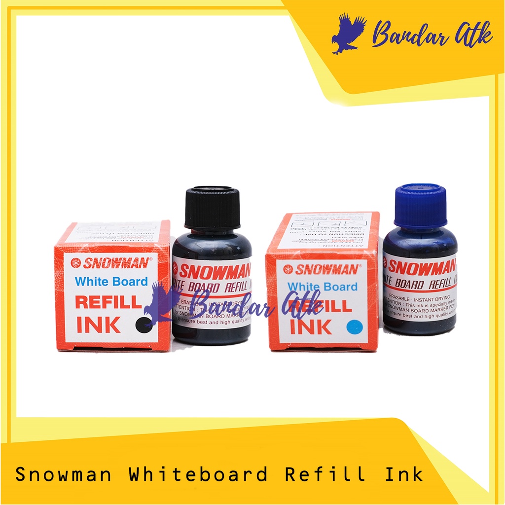 

Isi tinta spidol white board refill Marking ink SNOWMAN [1 BOTOL]
