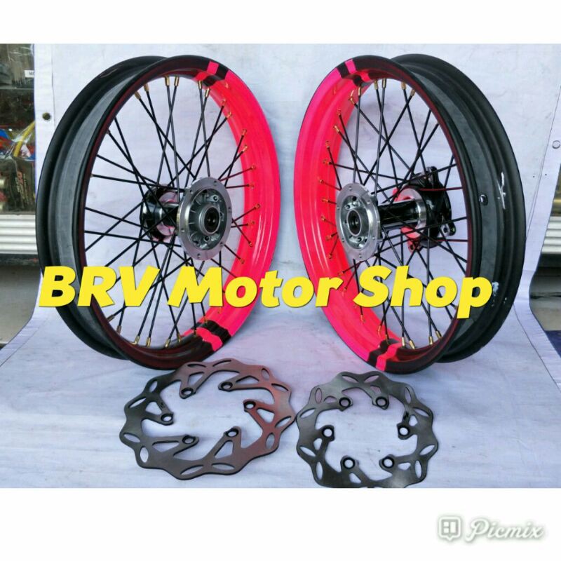 Paketan Wheellset KLX 150 - Velg KLX Dan D Tracker 150 Ring 17