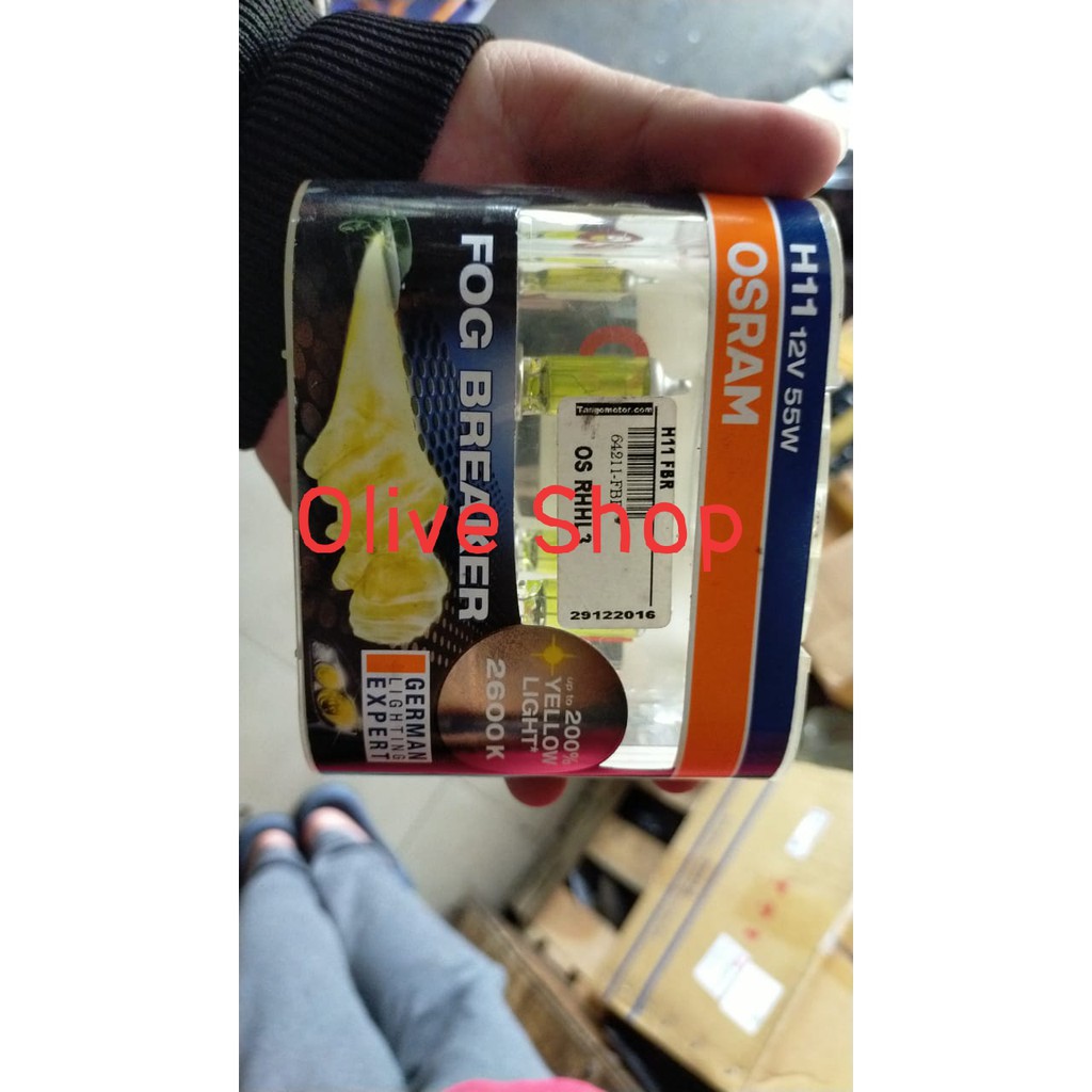 lampu osram H11 fog breaker 12 v 55 w warna kuning
