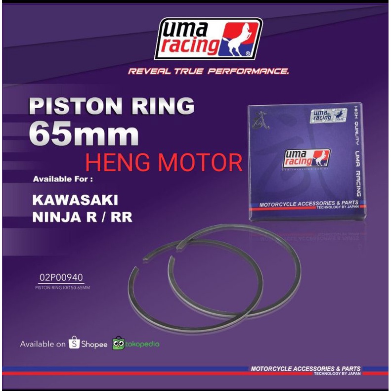 PISTON RING NINJA R/RR 65MM - UMA RACING