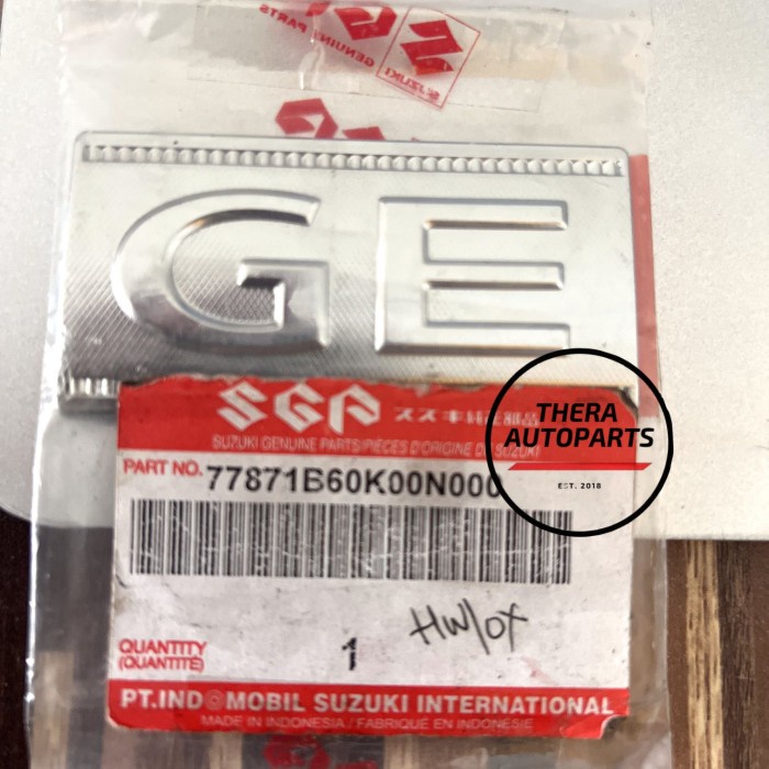 Emblem Logo "GE" Suzuki APV Original SGP
