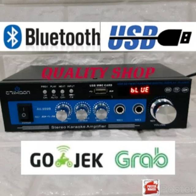 ampli mini 4 Channel BLUETOOH usb sd dan radio AC-DC HARGA PABRIK