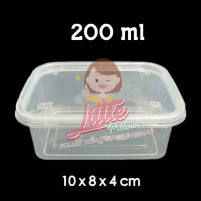 (ISI 25PCS - REC200) Kotak Lunch Box Mini 200ml - Thinwall REC 200ml - Kotak Makan