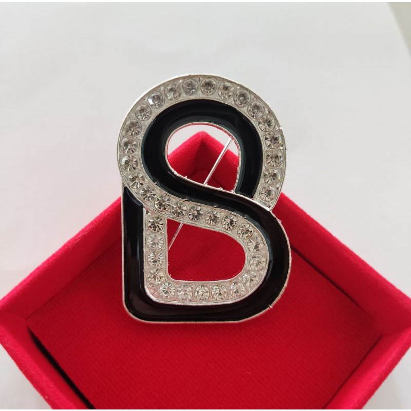 Brooch Buttonscarves KW//Bros Buttonscarves Polos/Mata/Mutiara-E-SILVER