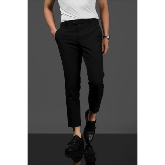 ANKLE PEAZY PANTS ELASTIC SIDE by HEYMALE.ID
