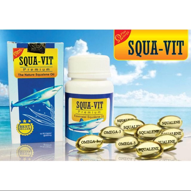 SQUAVIT - Minyak Ikan Hiu Premium 60 Kapsul @550mg
