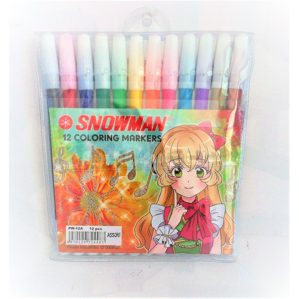 

Spidol SNOWMAN Set 12 Warna/ Marker 12 Colors