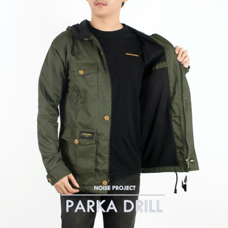 Jaket Parka Drill Noise Jaket Gunung Jaket Outdoor Wolv