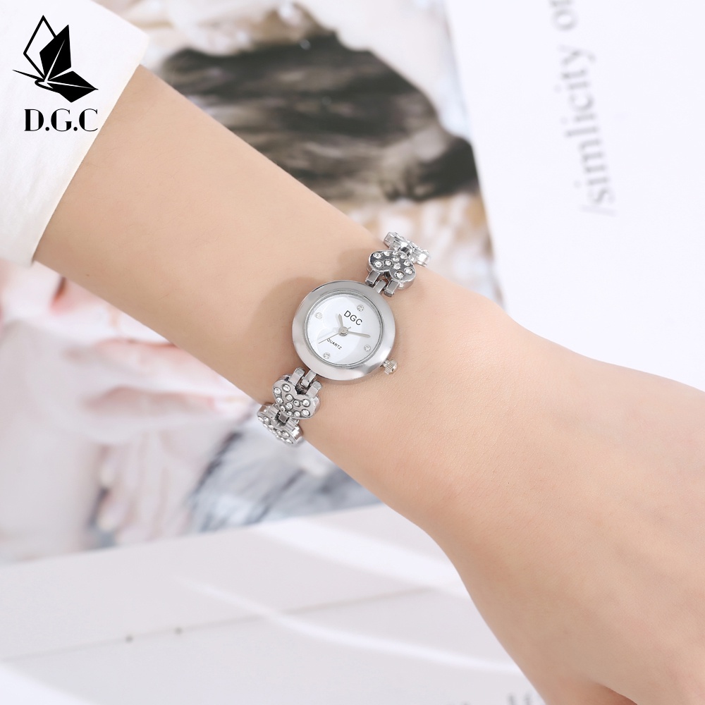 ✨DGC✨ Jam Tangan Ladies Fashion Watch Love Bracelet Dial Diamond Watch Korea Simple Casual Student W224