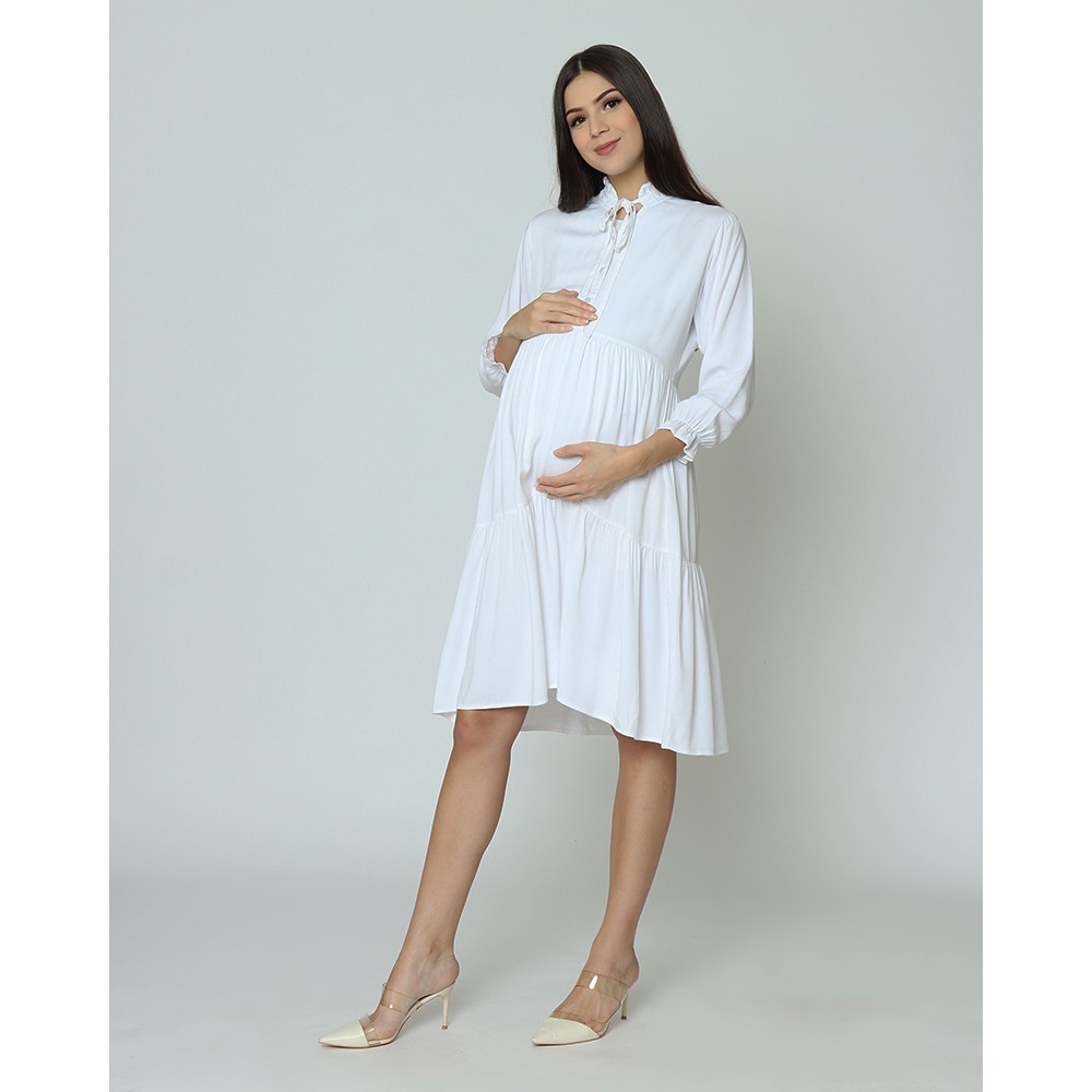 RB1 Hellomommy Atasan Hamil- Danila Maternity Dress (Hijab & Non Hijab) Baju hamil dan menyusui