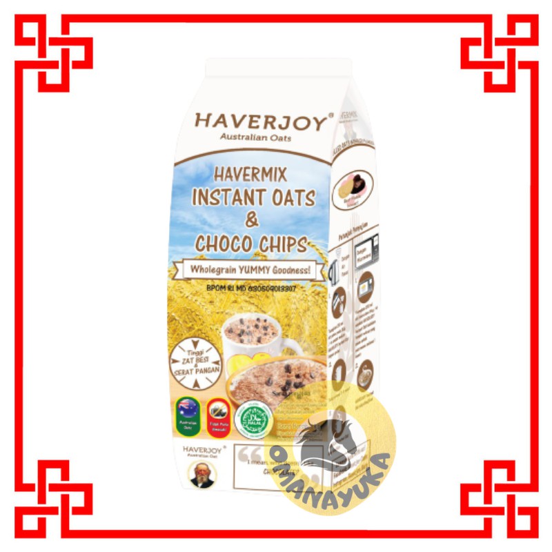 

Haverjoy havermix Instan Oats & Choco Chips - 1kg (putih 1kg )