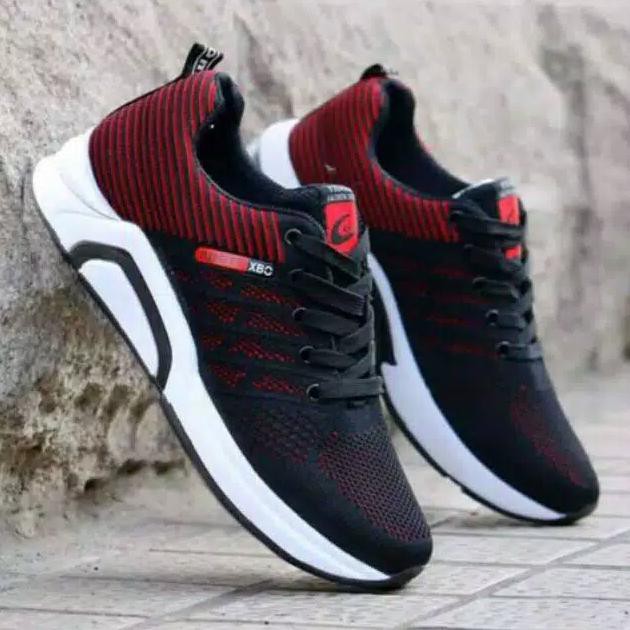 Baru sepatu sneakers terbaru☛ Sepatu sneakers pria wanita XBO SPORT ori - 42, hitam putih