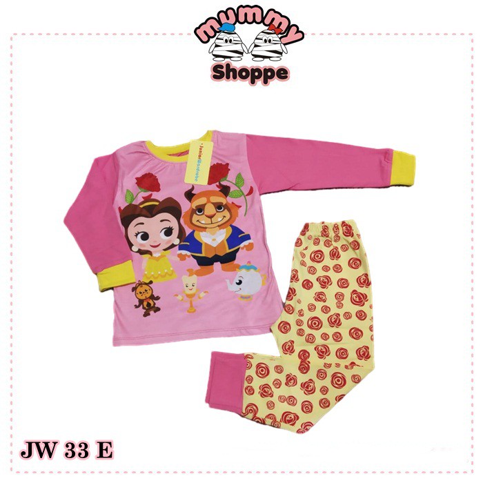 JW 33 E - baju tidur anak Beauty &amp; the beast