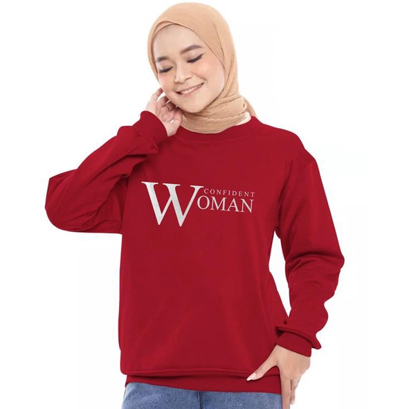 Kaos Lengan Panjang WOMAN / Kaos Sweatshirt / Atasan Wanita / Atasan Wanita Lengan Panjang