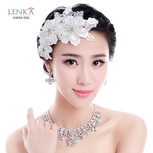 [BISA COD] AKSESORIS PENGANTIN PERNIKAHAN HEADPIECE SANGGUL BUNGA AWM006