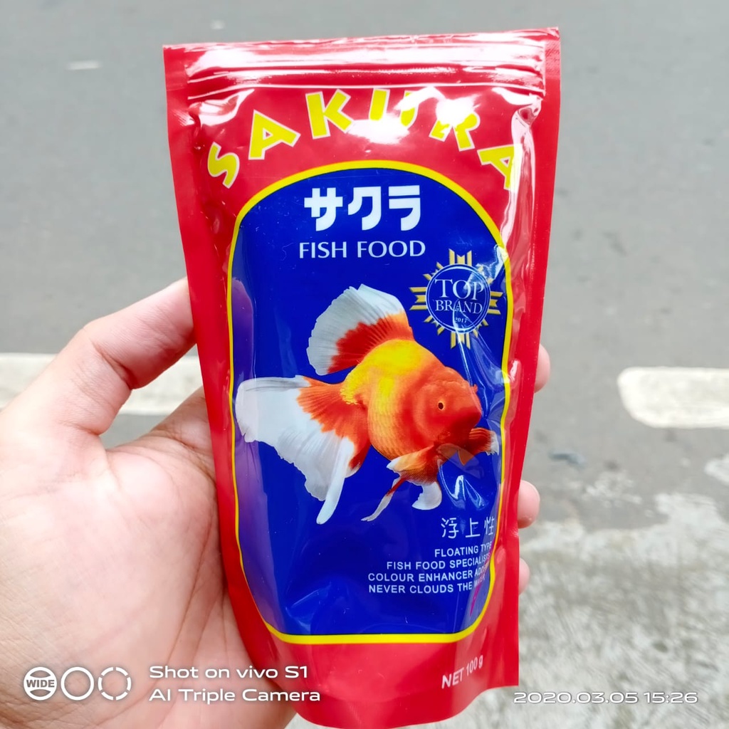 SAKURA 100gr 100 gr 1mm makanan ikan hias koki / Makanan Ikan / Pelet Ikan sakura