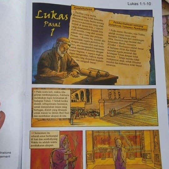 Buku Komik Cerita Bergambar Alkitab Anak Injil Lukas Tokoh Al Kitap Alkitap Kitab Suci Bacaan Materi Guru Sekolah Sekolah MInggu Kristen dan Katolik Hadiah Kado Gift Souvenir Natal Ultah Hut Ulang Tahun