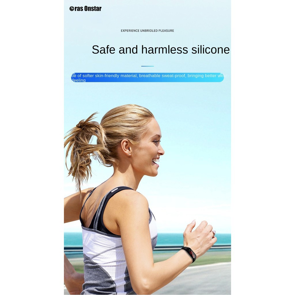 Jam Tangan Digital Elektronik Pria Sport Watch Led Rubber Strap Jam Tangan Unisex Untuk Olahraga COD-4