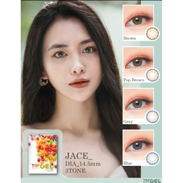 SOFTLENS TOPGEL JACE POP BROWN 14.5MM (MINUS 050 S.D -10.00)